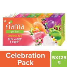 Fiama Gel Bar Celebration Pack Buy 4 Get 1 Free 625gm